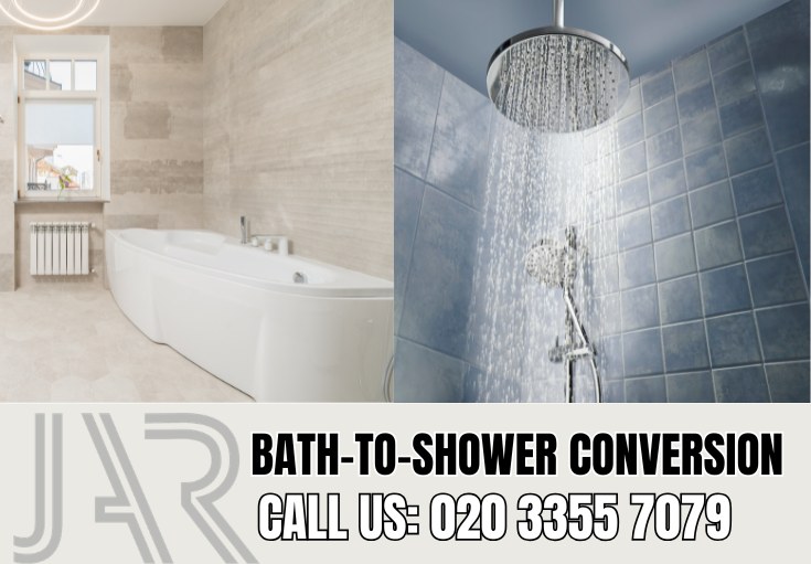 Bath to Shower Conversion by Mortlake Bathroom Fitters